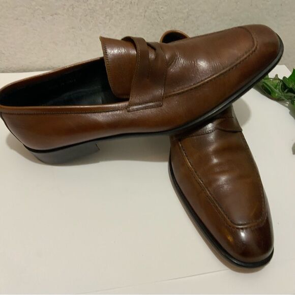 14Th & Union Mens Brown Leather Loafer Shoes Size 10.5M main image 8